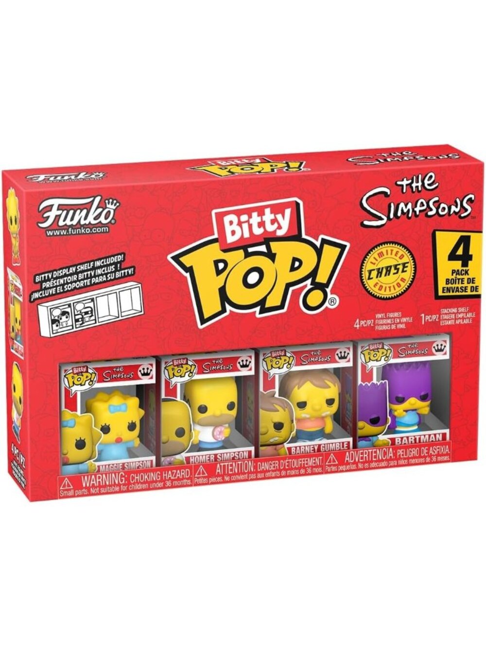 Bitty Pop!: The Simpson 4-pack Series 3 Maggie, Homer, Barney + Chase